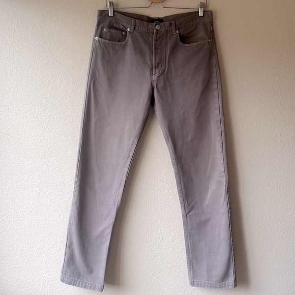 A.P.C. Grey Straight 5 Pocket Button Fly Jeans 30 x 30 - Picture 6 of 7